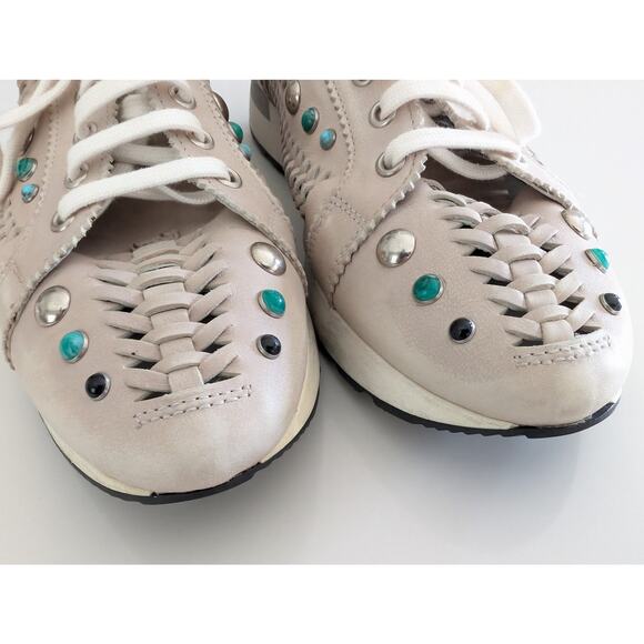 Free People Collection Orbit Embellished Platform Sneakers Beaded Women’s Sz 8.5 - Picture 5 of 10